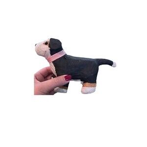 Antique German Christmas Paper Mache Bernese Mountain Dog Figure Handmade